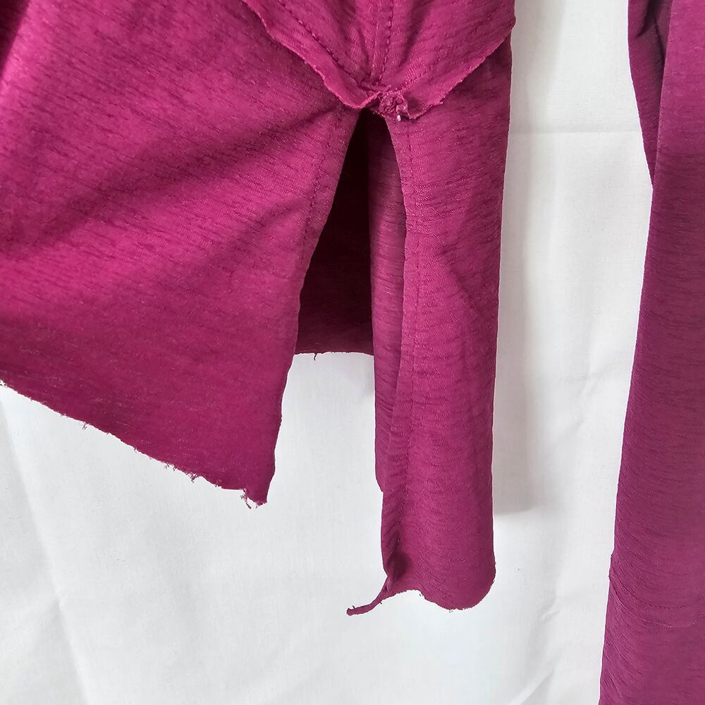 Free People Tempo Long Sleeve Top Deep Mulberry Purple size S Festival Summer - Picture 10 of 11